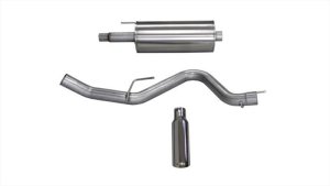 Ford F-150 Performance Exhaust - Single Side Exit - CORSA Performance - Cat Back - Polished - `15-`20
